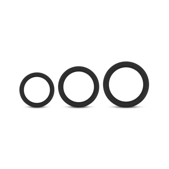 Easytoys Utforsk Ringer - Penisring Sett - 3 deler (svart)