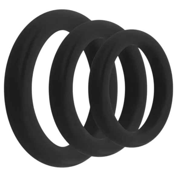 Easytoys Utforsk Ringer - Penisring Sett - 3 deler (svart)