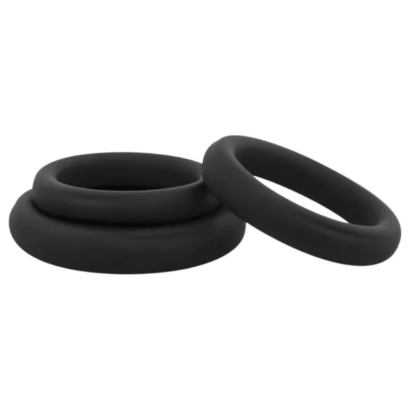 Easytoys Utforsk Ringer - Penisring Sett - 3 deler (svart)