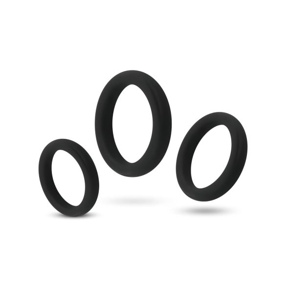 Easytoys Utforsk Ringer - Penisring Sett - 3 deler (svart)