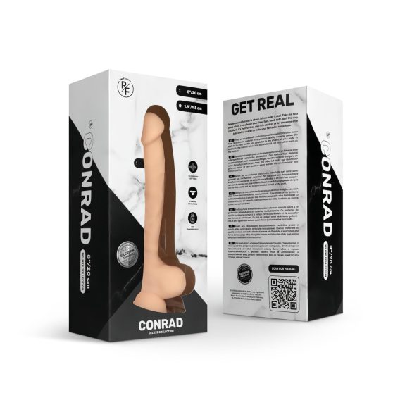 Real Fantasy Conrad - sugekopp-vibrator - 20 cm (hudfarget)