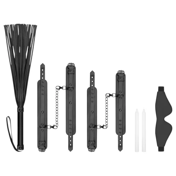 Soveromsfantasier - komplett BDSM-sett - 5 deler (svart)