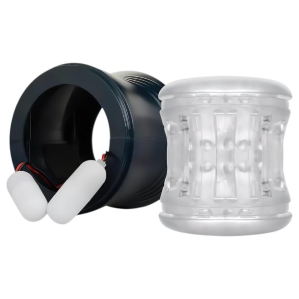 FPPR - oppladbar, vibrerende, dobbel-endet masturbator (blå)