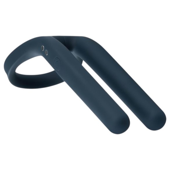 Boners - oppladbar penisring og testikkelvibrator (blå)