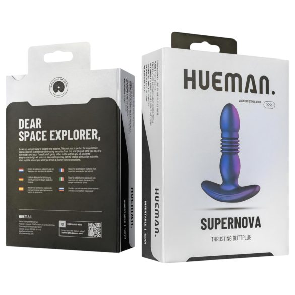 Hueman Supernova - støtvibrator for analsex (lilla)