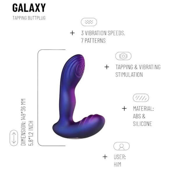 Hueman Galaxy - pulserende analvibrator (lilla)