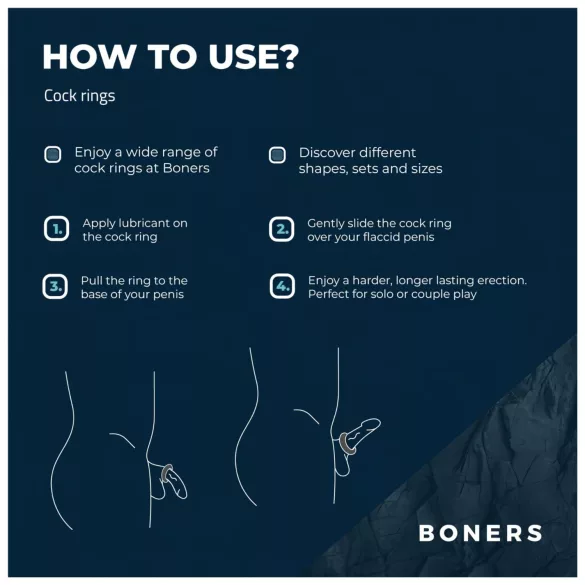 Boners Ergo - silikonpenisring (grå)