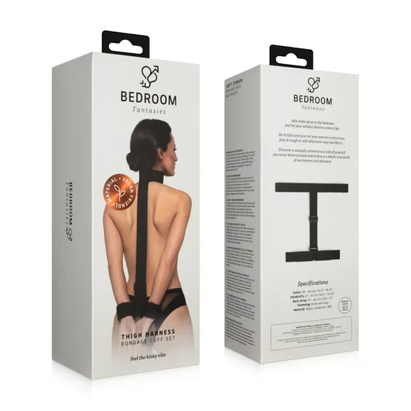 Soveromsdrømmer - mykt halsbånd og håndjern (svart)