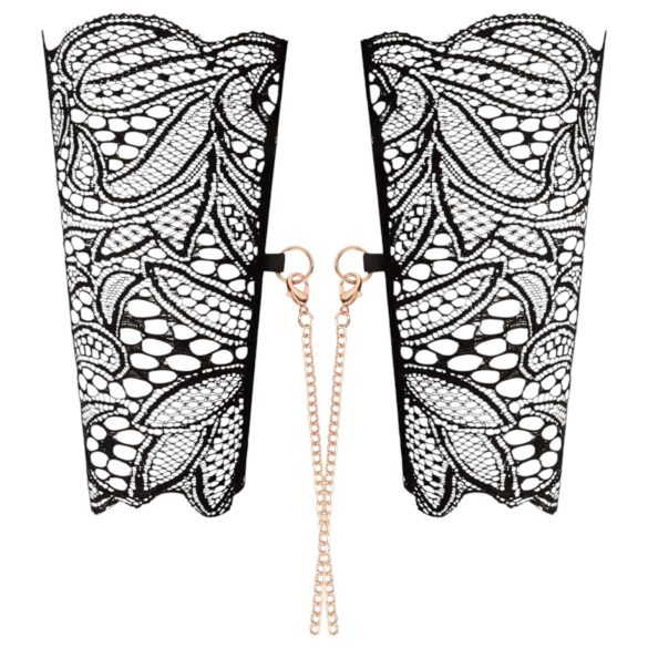 Rosy Gold - halsbånd og håndleddsmansjetter (svart)