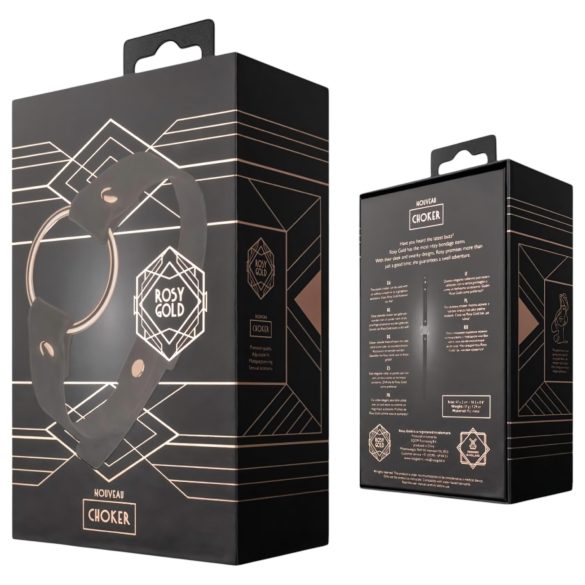 Rosy Gold - halsbånd (sort-rose gull)