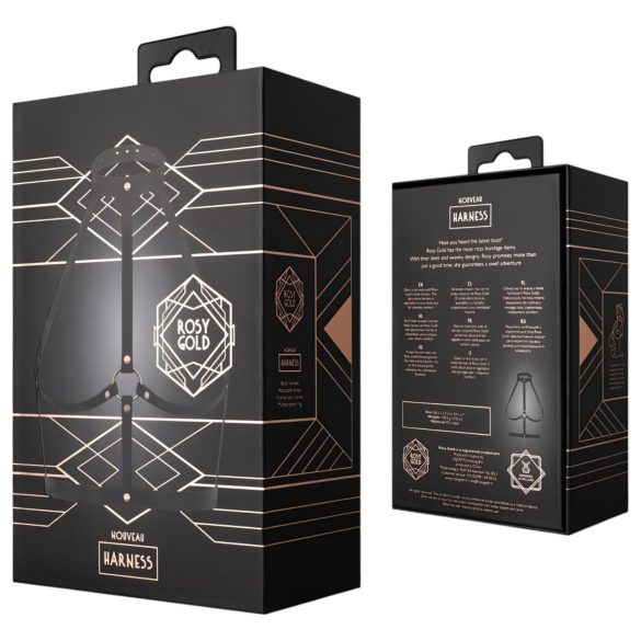 Rosy Gold kroppsharnas (svart og rosegull)