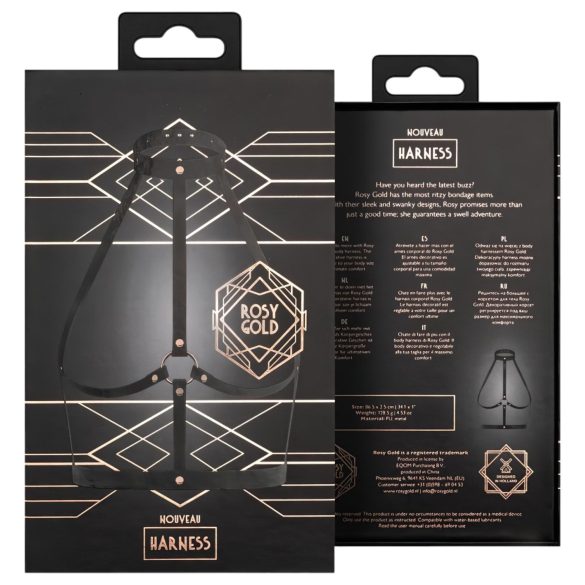 Rosy Gold kroppsharnas (svart og rosegull)