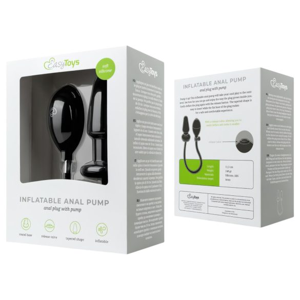 EasyToys - oppblåsbar analplugg (svart)