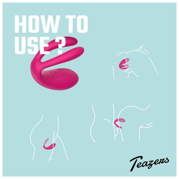 Teazers - 3-motors parvibrator (rosa)