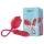 Teazers Rose - støtvibrator med tungeformet klitorisstimulator (rød)