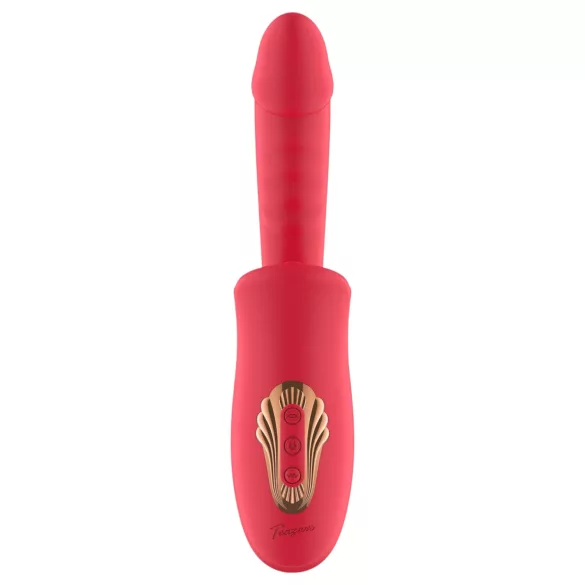 Teazers - vibratordildo med klitorisstimulator med tunge (rød)
