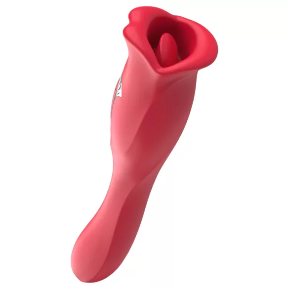 Teazers - tosidig vibrator med tungeformet klitorisstimulator (rød)