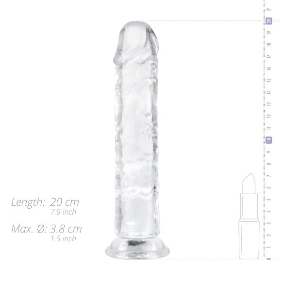 EasyToys - gelédildo - 18 cm (gjennomsiktig)