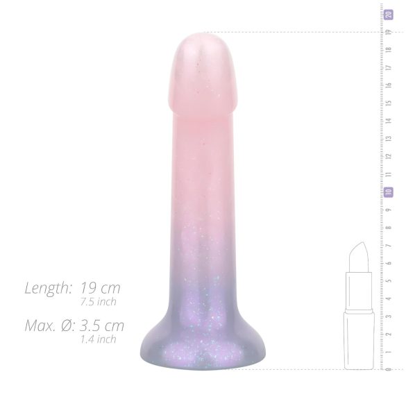 EasyToys Mermaid - glitrende dildo - 19 cm (rosa)