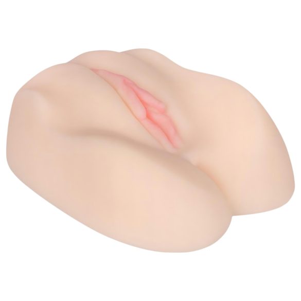 FWB - Ellen Rogers kunstig vagina og rumpe med vibrator (naturlig)
