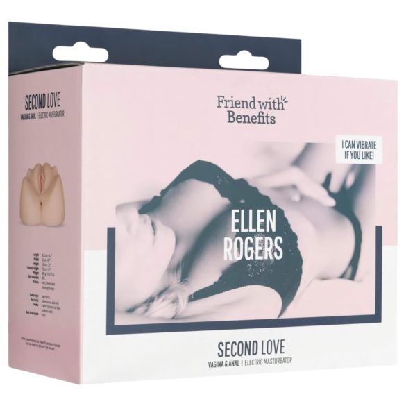 FWB - Ellen Rogers kunstig vagina og rumpe med vibrator (naturlig)