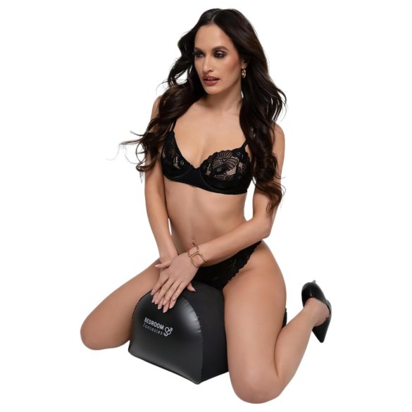 Soveromsfantasier - oppblåsbar sexpute med vibratorholder (svart)