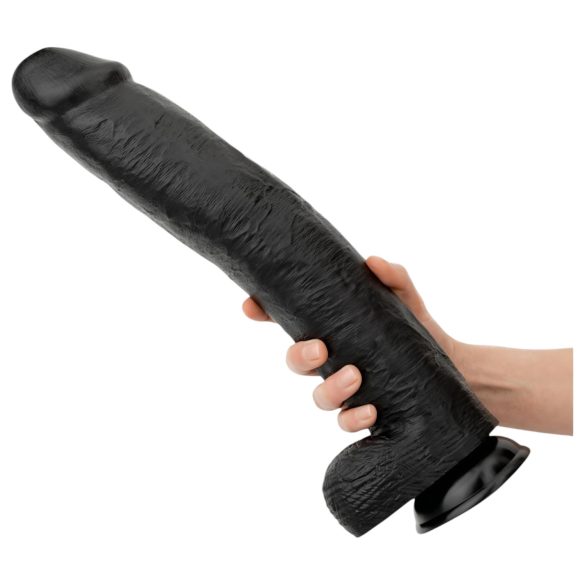 BUTTR Dingo - gigantisk realistisk dildo - 43 cm (svart)