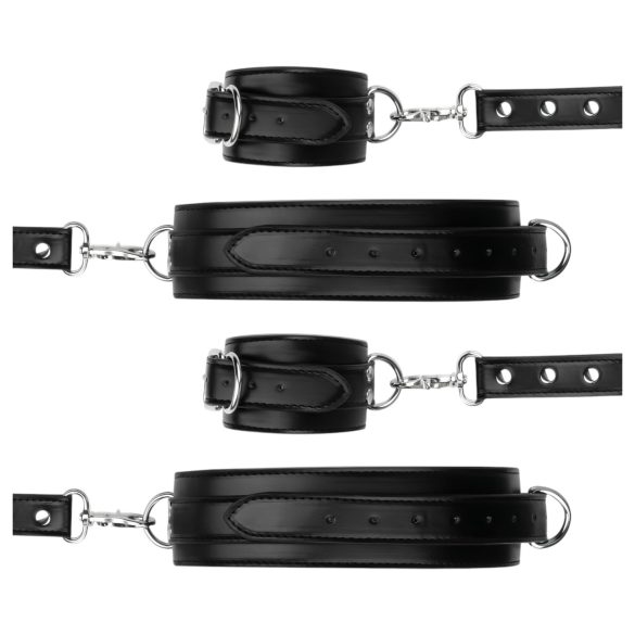 Soveromsfantasier - håndledd- og lårbånd (svart)