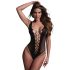 Christine - dypt utringet netting body - (svart) - XS-XL