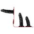 Easytoys - trippel strop-on dildo (svart)