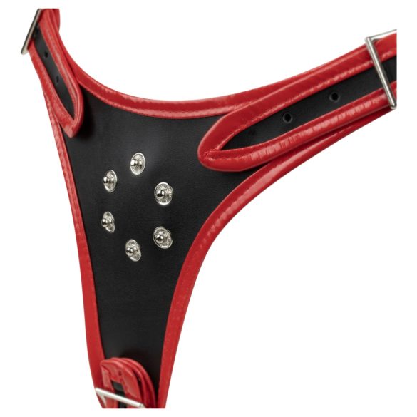 Easytoys - trippel strop-on dildo (svart)