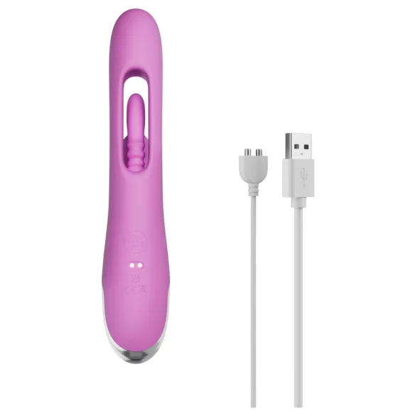 Good Vibes Only - klitorisstimulator med bevegelig finger (lilla)