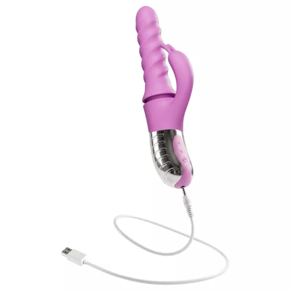 Good Vibes Only - roterende-støtende klitorisstimulator med arm (rosa)