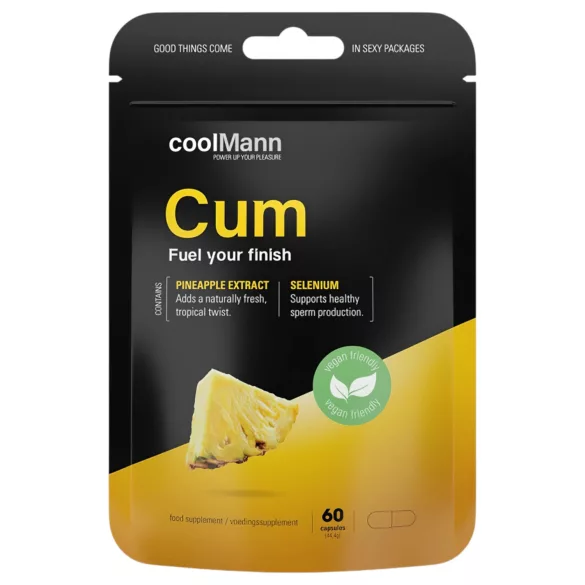 CoolMann Cum - kosttilskuddskapsler for menn med ananas (60 stk)