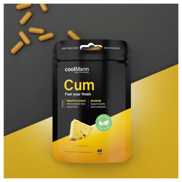 CoolMann Cum - kosttilskuddskapsler for menn med ananas (60 stk)
