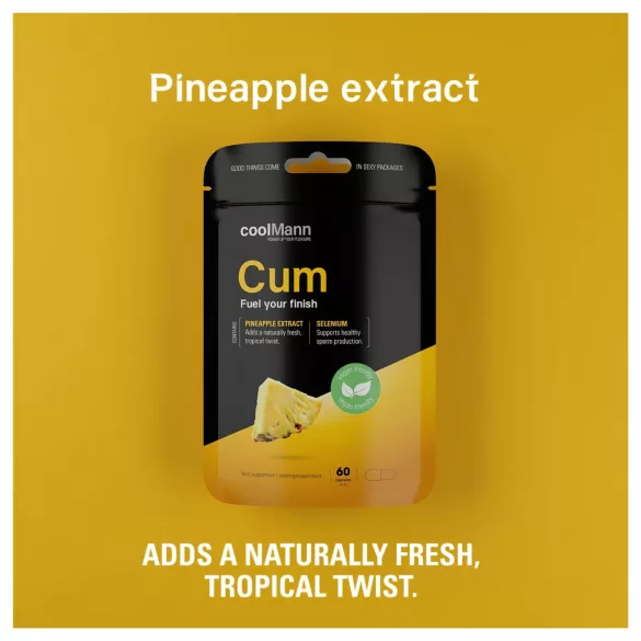 CoolMann Cum - kosttilskuddskapsler for menn med ananas (60 stk)