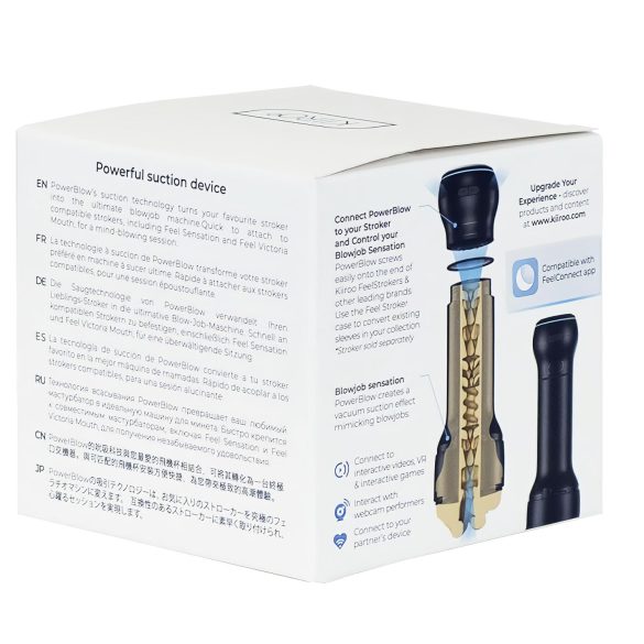 Kiiroo PowerBlow - masturbator med sugefunksjon og smart tilbehør (svart)