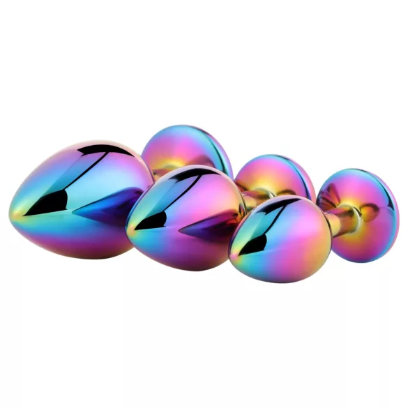 Dreamtoys Gleaming Love - analkuleplugg-sett med juvel (flerfarget)