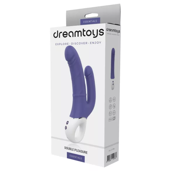 Dreamtoys Essentials - dobbel vibrator (lilla)
