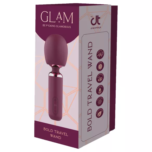 Glam - mini wand‑vibrator (lilla)
