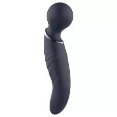 Glam - dobbeltendet stavvibrator (mørk grå)