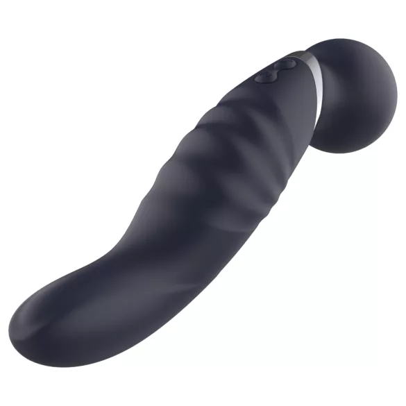 Glam - dobbeltendet stavvibrator (mørk grå)