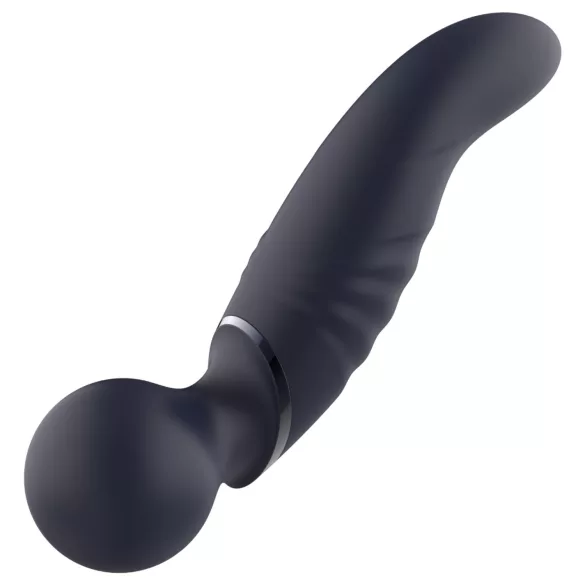 Glam - dobbeltendet stavvibrator (mørk grå)