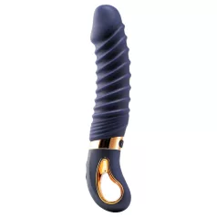 Goddess - oppvarmet ribbet vibrator (mørkeblå)