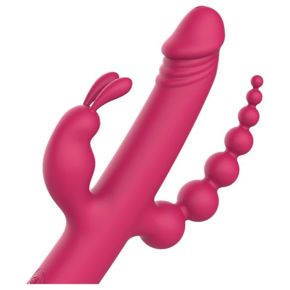 Dreamtoys Anywhere Pleasure Vibe - oppladbar, 4-armet vibrator (rosa)
