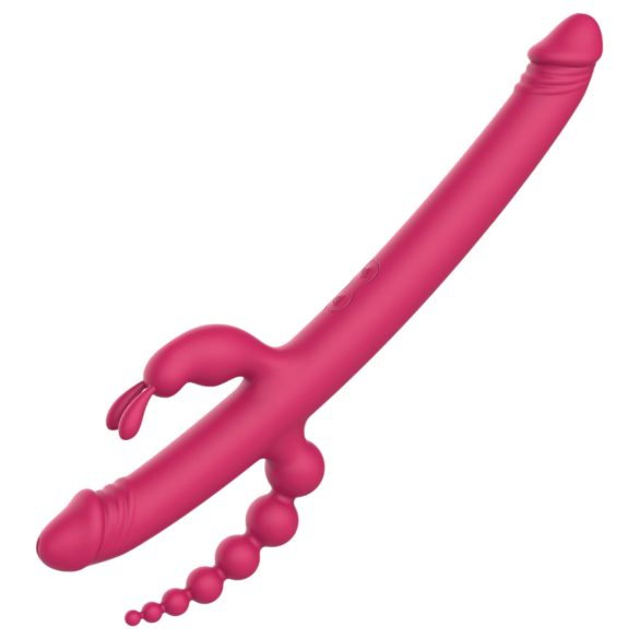Dreamtoys Anywhere Pleasure Vibe - oppladbar, 4-armet vibrator (rosa)