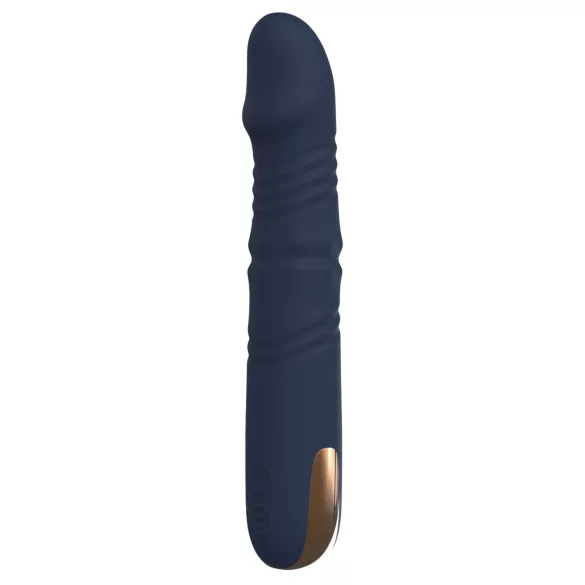 Goddess - støtende vibrator med roterende perler (mørkeblå)