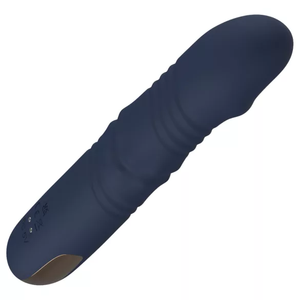 Goddess - støtende vibrator med roterende perler (mørkeblå)
