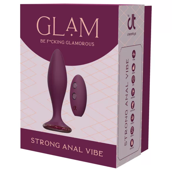 Glam - analvibrator med fjernkontroll (lilla)