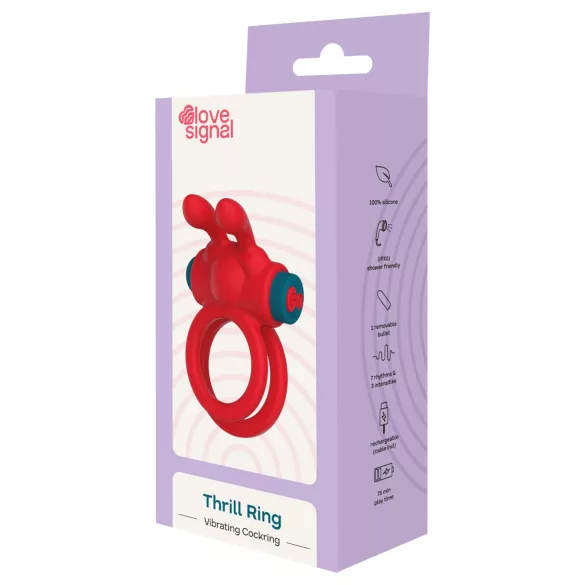 Dreamtoys Love Signal - vibrerende penisering (rød)